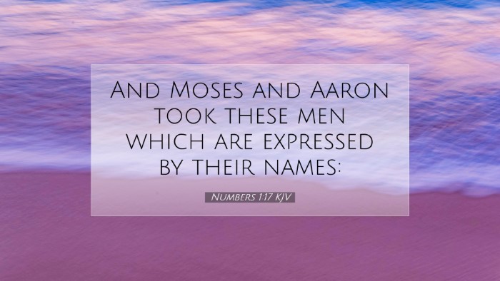 Picture 07 - Numbers 1:17 KJV Desktop Wallpaper - And Moses and Aaron took these men which are - Desktop Bible Verse Wallpaper