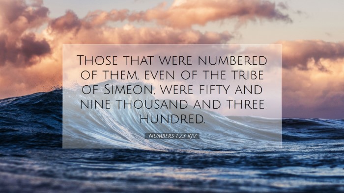 Picture 07 - Numbers 1:23 KJV Desktop Wallpaper - Those that were numbered of them, even of the - Desktop Bible Verse Wallpaper