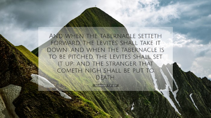 Picture 07 - Numbers 1:51 KJV Desktop Wallpaper - And when the tabernacle setteth forward, the - Desktop Bible Verse Wallpaper