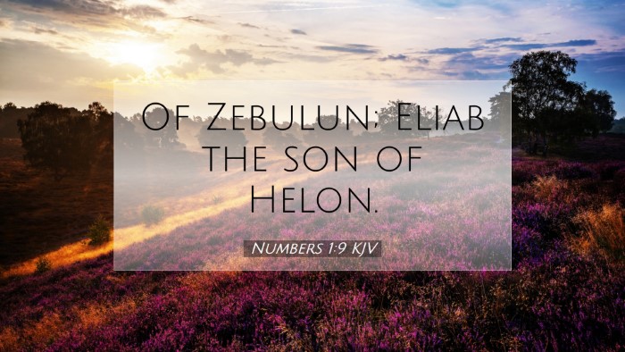 Picture 07 - Numbers 1:9 KJV Desktop Wallpaper - Of Zebulun; Eliab the son of - Desktop Bible Verse Wallpaper
