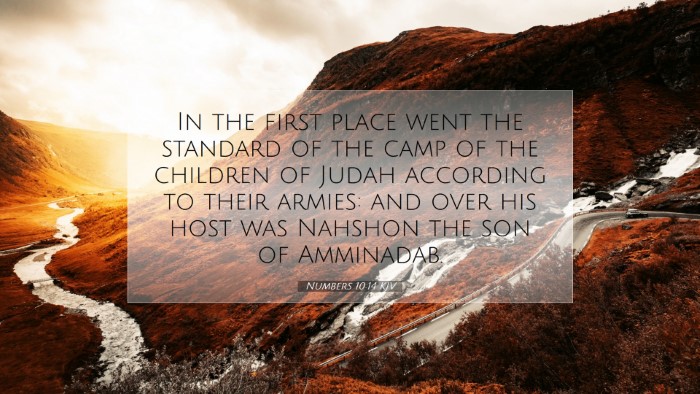 Picture 07 - Numbers 10:14 KJV Desktop Wallpaper - In the first place went the standard of the camp - Desktop Bible Verse Wallpaper