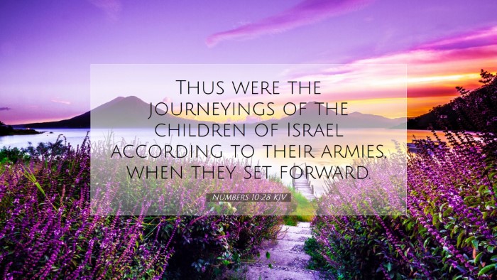 Picture 07 - Numbers 10:28 KJV Desktop Wallpaper - Thus were the journeyings of the children of - Desktop Bible Verse Wallpaper