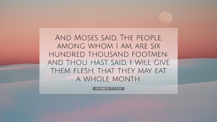 Picture 07 - Numbers 11:21 KJV Desktop Wallpaper - And Moses said, The people, among whom I am, are - Desktop Bible Verse Wallpaper