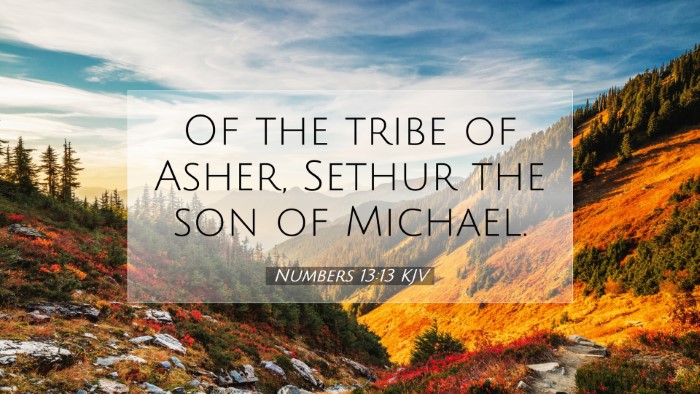 Picture 07 - Numbers 13:13 KJV Desktop Wallpaper - Of the tribe of Asher, Sethur the son of - Desktop Bible Verse Wallpaper