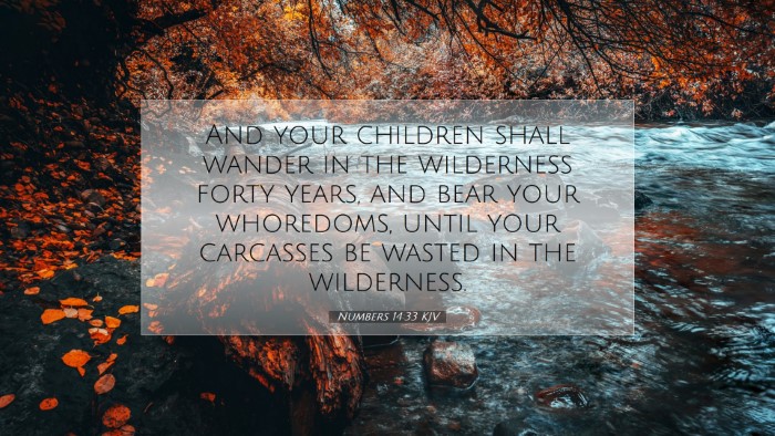 Picture 07 - Numbers 14:33 KJV Desktop Wallpaper - And your children shall wander in the wilderness - Desktop Bible Verse Wallpaper