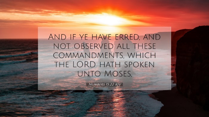 Picture 07 - Numbers 15:22 KJV Desktop Wallpaper - And if ye have erred, and not observed all these - Desktop Bible Verse Wallpaper