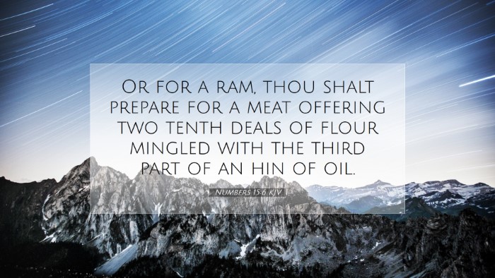 Picture 07 - Numbers 15:6 KJV Desktop Wallpaper - Or for a ram, thou shalt prepare for a meat - Desktop Bible Verse Wallpaper