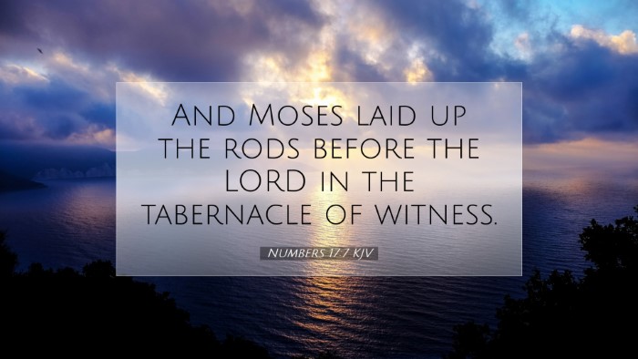Picture 07 - Numbers 17:7 KJV Desktop Wallpaper - And Moses laid up the rods before the LORD in the - Desktop Bible Verse Wallpaper