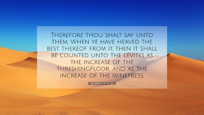 Picture 07 - Numbers 18:30 KJV Desktop Wallpaper - Therefore thou shalt say unto them, When ye have - Desktop Bible Verse Wallpaper
