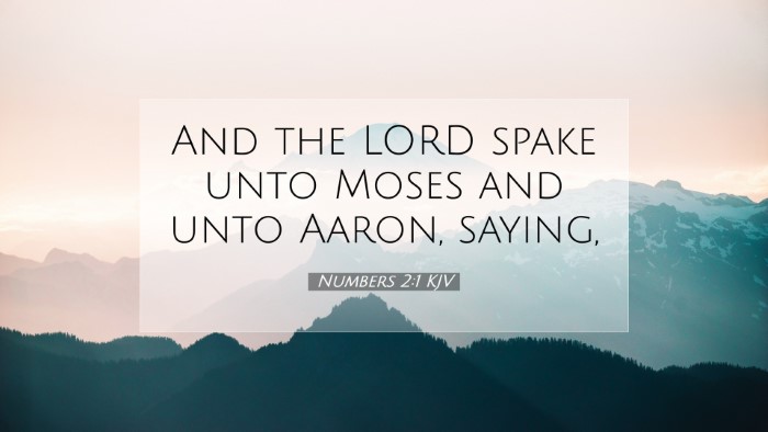Picture 07 - Numbers 2:1 KJV Desktop Wallpaper - And the LORD spake unto Moses and unto Aaron, - Desktop Bible Verse Wallpaper