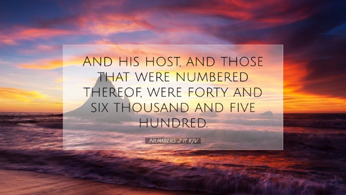 Picture 07 - Numbers 2:11 KJV Desktop Wallpaper - And his host, and those that were numbered - Desktop Bible Verse Wallpaper