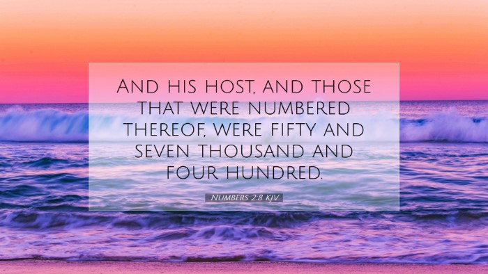 Picture 07 - Numbers 2:8 KJV Desktop Wallpaper - And his host, and those that were numbered - Desktop Bible Verse Wallpaper