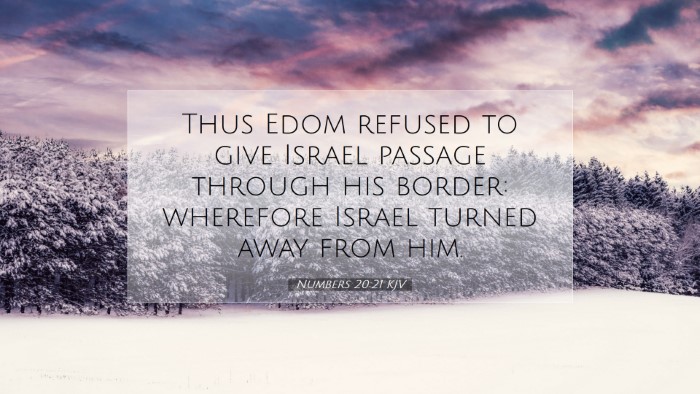 Picture 07 - Numbers 20:21 KJV Desktop Wallpaper - Thus Edom refused to give Israel passage through - Desktop Bible Verse Wallpaper