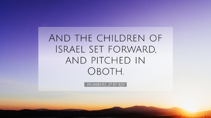 Picture 07 - Numbers 21:10 KJV Desktop Wallpaper - And the children of Israel set forward, and - Desktop Bible Verse Wallpaper