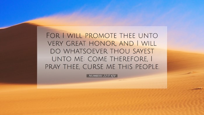 Picture 07 - Numbers 22:17 KJV Desktop Wallpaper - For I will promote thee unto very great honor, - Desktop Bible Verse Wallpaper