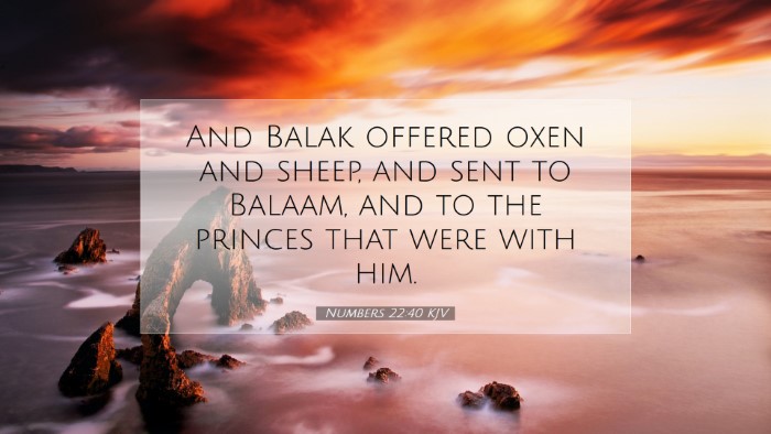 Picture 07 - Numbers 22:40 KJV Desktop Wallpaper - And Balak offered oxen and sheep, and sent to - Desktop Bible Verse Wallpaper
