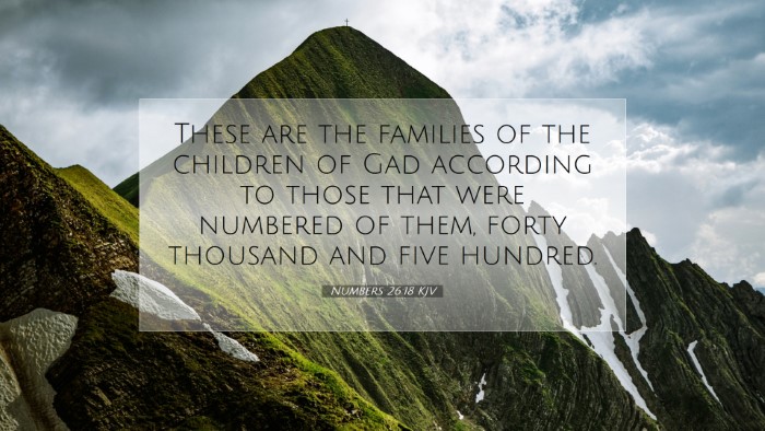 Picture 07 - Numbers 26:18 KJV Desktop Wallpaper - These are the families of the children of Gad - Desktop Bible Verse Wallpaper