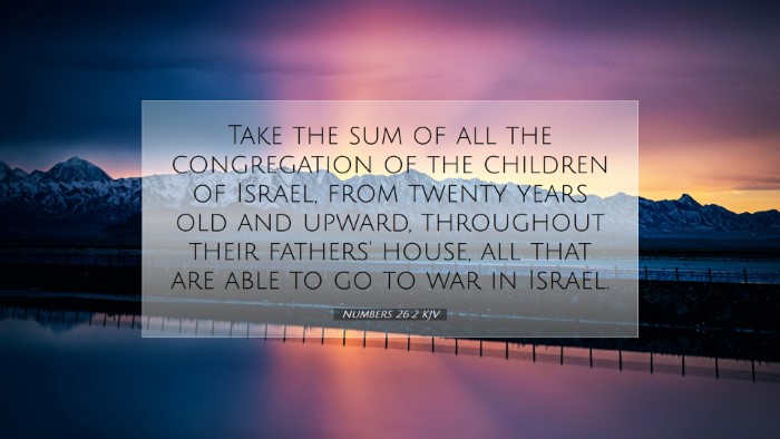 Picture 07 - Numbers 26:2 KJV Desktop Wallpaper - Take the sum of all the congregation of the - Desktop Bible Verse Wallpaper