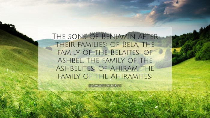 Picture 07 - Numbers 26:38 KJV Desktop Wallpaper - The sons of Benjamin after their families: of - Desktop Bible Verse Wallpaper