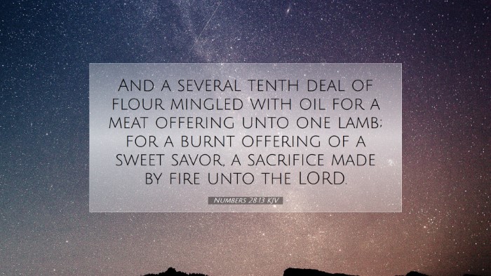 Picture 07 - Numbers 28:13 KJV Desktop Wallpaper - And a several tenth deal of flour mingled with - Desktop Bible Verse Wallpaper