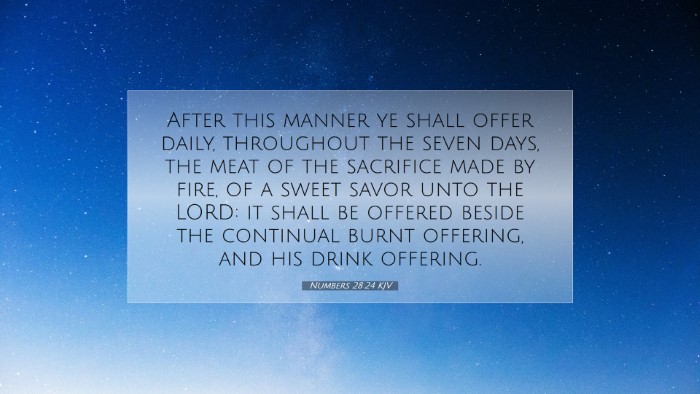 Picture 07 - Numbers 28:24 KJV Desktop Wallpaper - After this manner ye shall offer daily, - Desktop Bible Verse Wallpaper