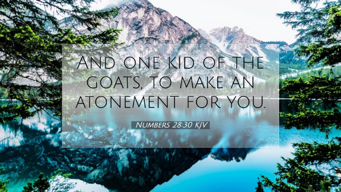 Picture 07 - Numbers 28:30 KJV Desktop Wallpaper - And one kid of the goats, to make an atonement - Desktop Bible Verse Wallpaper