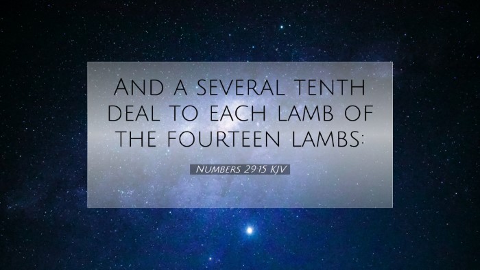 Picture 07 - Numbers 29:15 KJV Desktop Wallpaper - And a several tenth deal to each lamb of the - Desktop Bible Verse Wallpaper