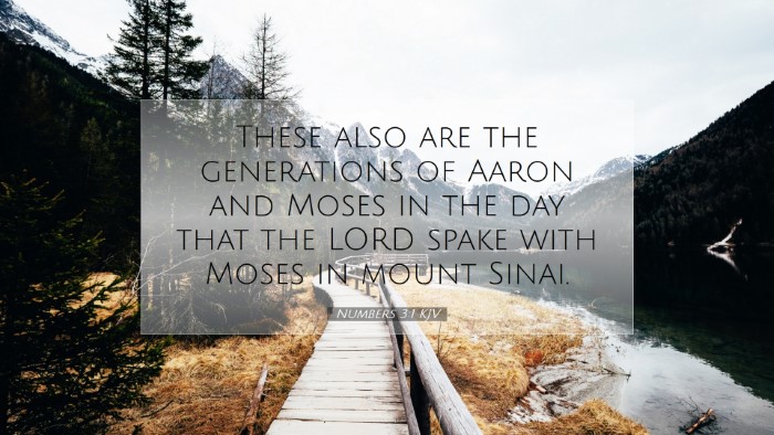 Picture 07 - Numbers 3:1 KJV Desktop Wallpaper - These also are the generations of Aaron and Moses - Desktop Bible Verse Wallpaper