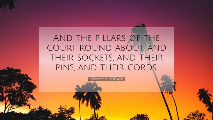 Picture 07 - Numbers 3:37 KJV Desktop Wallpaper - And the pillars of the court round about, and - Desktop Bible Verse Wallpaper