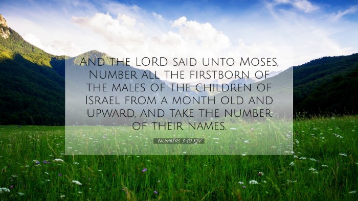 Picture 07 - Numbers 3:40 KJV Desktop Wallpaper - And the LORD said unto Moses, Number all the - Desktop Bible Verse Wallpaper