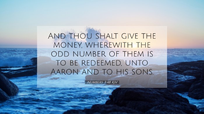 Picture 07 - Numbers 3:48 KJV Desktop Wallpaper - And thou shalt give the money, wherewith the odd - Desktop Bible Verse Wallpaper