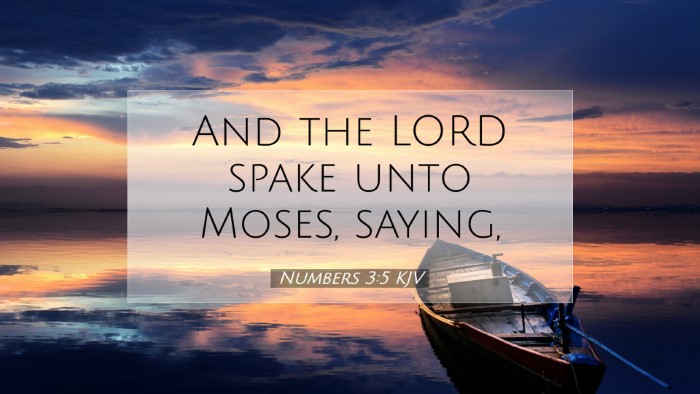 Picture 07 - Numbers 3:5 KJV Desktop Wallpaper - And the LORD spake unto Moses, - Desktop Bible Verse Wallpaper