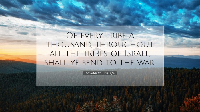 Picture 07 - Numbers 31:4 KJV Desktop Wallpaper - Of every tribe a thousand, throughout all the - Desktop Bible Verse Wallpaper