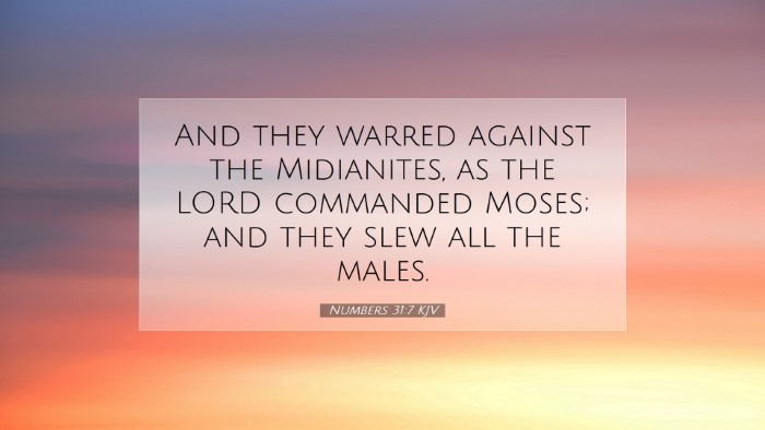 Picture 07 - Numbers 31:7 KJV Desktop Wallpaper - And they warred against the Midianites, as the - Desktop Bible Verse Wallpaper