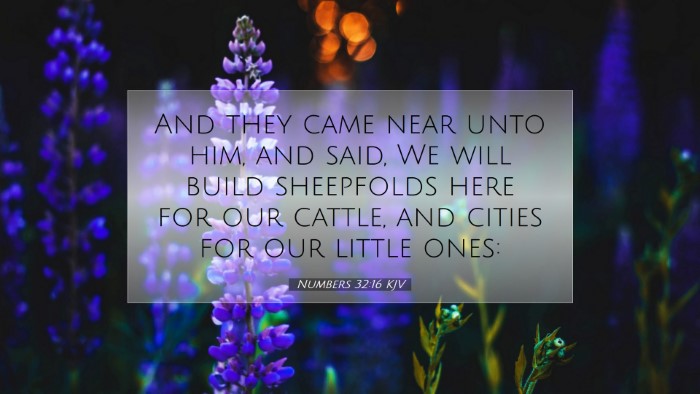 Picture 07 - Numbers 32:16 KJV Desktop Wallpaper - And they came near unto him, and said, We will - Desktop Bible Verse Wallpaper