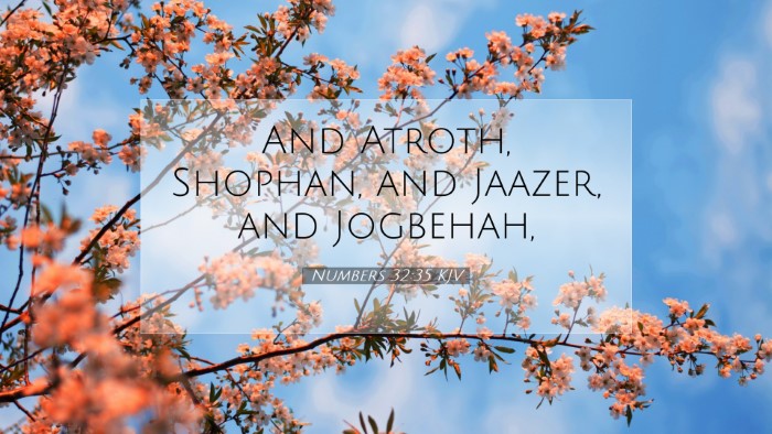Picture 07 - Numbers 32:35 KJV Desktop Wallpaper - And Atroth, Shophan, and Jaazer, and - Desktop Bible Verse Wallpaper