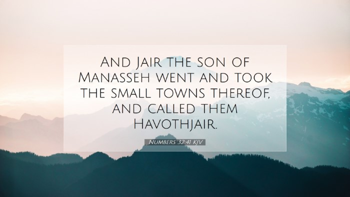Picture 07 - Numbers 32:41 KJV Desktop Wallpaper - And Jair the son of Manasseh went and took the - Desktop Bible Verse Wallpaper