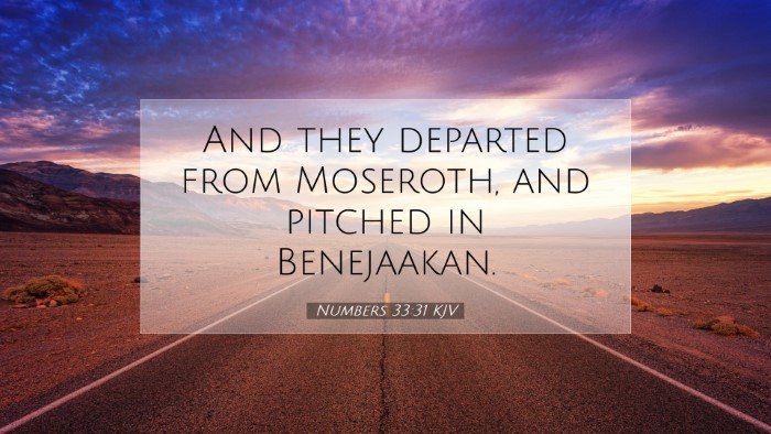 Picture 07 - Numbers 33:31 KJV Desktop Wallpaper - And they departed from Moseroth, and pitched in - Desktop Bible Verse Wallpaper