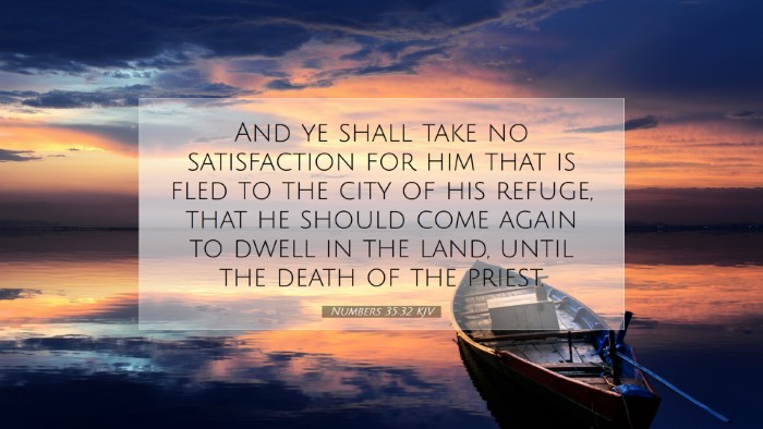 Picture 07 - Numbers 35:32 KJV Desktop Wallpaper - And ye shall take no satisfaction for him that is - Desktop Bible Verse Wallpaper