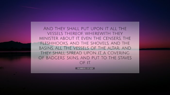 Picture 07 - Numbers 4:14 KJV Desktop Wallpaper - And they shall put upon it all the vessels - Desktop Bible Verse Wallpaper