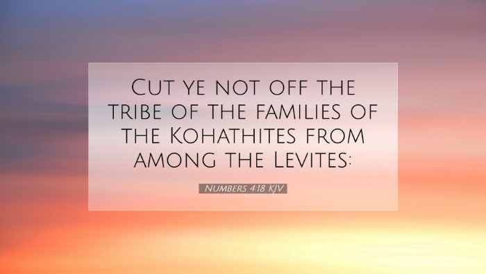 Picture 07 - Numbers 4:18 KJV Desktop Wallpaper - Cut ye not off the tribe of the families of the - Desktop Bible Verse Wallpaper