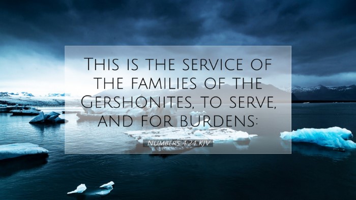 Picture 07 - Numbers 4:24 KJV Desktop Wallpaper - This is the service of the families of the - Desktop Bible Verse Wallpaper
