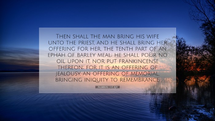 Picture 07 - Numbers 5:15 KJV Desktop Wallpaper - Then shall the man bring his wife unto the - Desktop Bible Verse Wallpaper