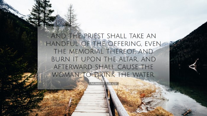Picture 07 - Numbers 5:26 KJV Desktop Wallpaper - And the priest shall take an handful of the - Desktop Bible Verse Wallpaper