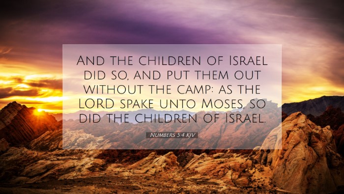Picture 07 - Numbers 5:4 KJV Desktop Wallpaper - And the children of Israel did so, and put them - Desktop Bible Verse Wallpaper