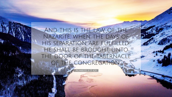 Picture 07 - Numbers 6:13 KJV Desktop Wallpaper - And this is the law of the Nazarite, when the - Desktop Bible Verse Wallpaper
