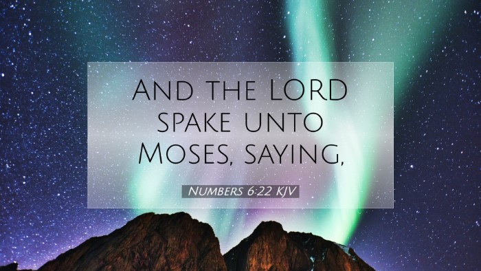 Picture 07 - Numbers 6:22 KJV Desktop Wallpaper - And the LORD spake unto Moses, - Desktop Bible Verse Wallpaper