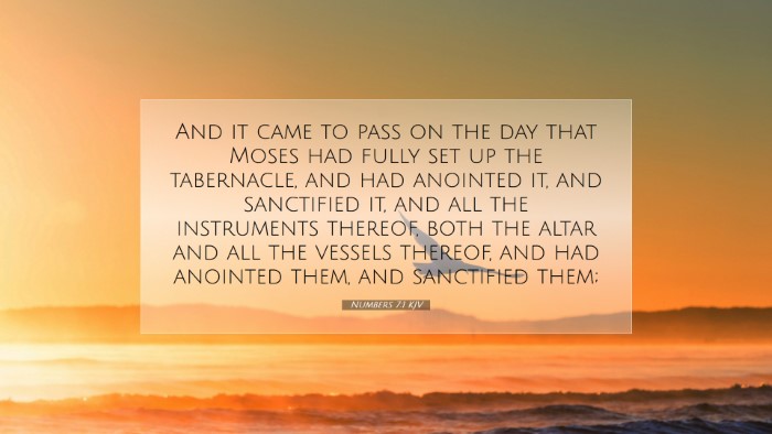 Picture 07 - Numbers 7:1 KJV Desktop Wallpaper - And it came to pass on the day that Moses had - Desktop Bible Verse Wallpaper