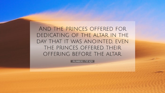 Picture 07 - Numbers 7:10 KJV Desktop Wallpaper - And the princes offered for dedicating of the - Desktop Bible Verse Wallpaper