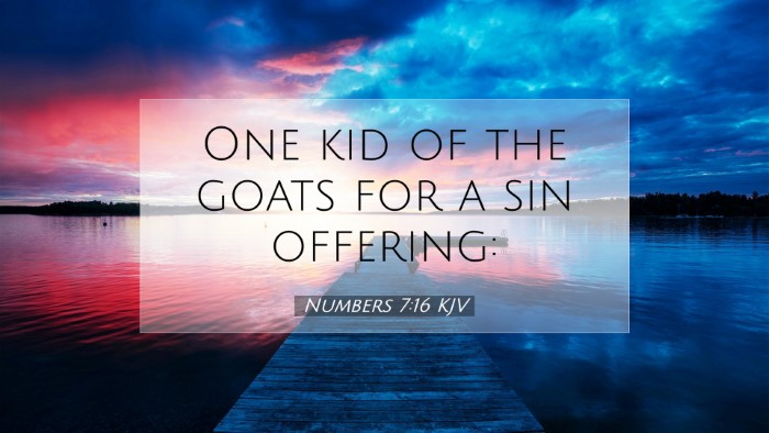 Picture 07 - Numbers 7:16 KJV Desktop Wallpaper - One kid of the goats for a sin - Desktop Bible Verse Wallpaper